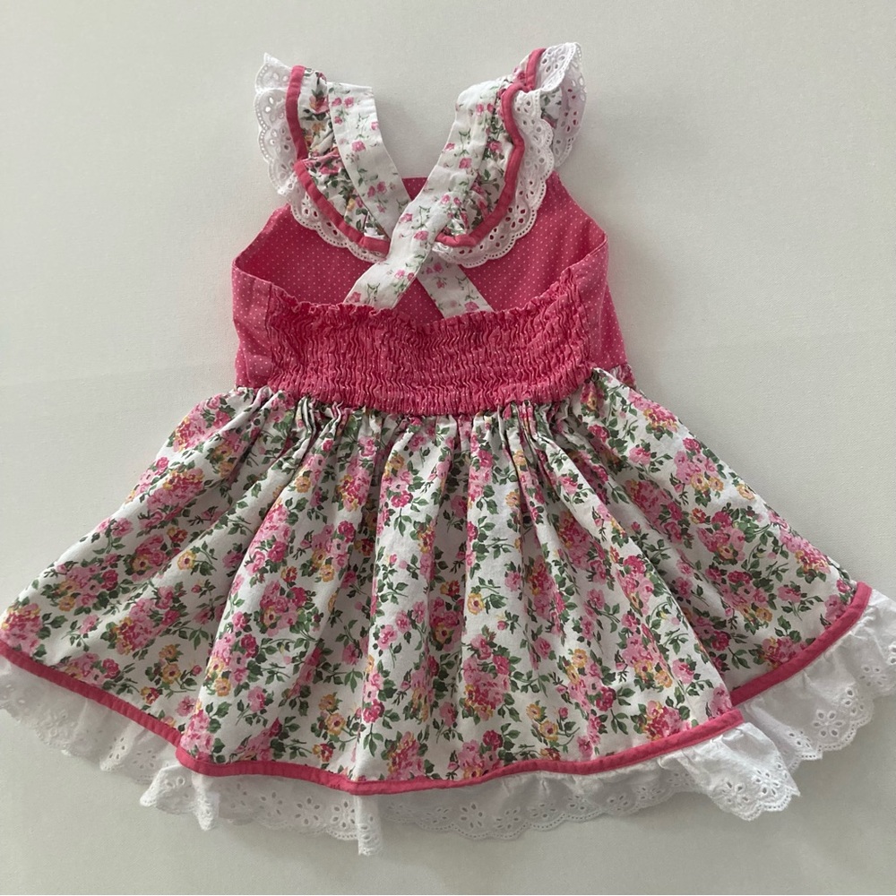 Ricrac & Ruffles Girls 8 Pink Ruffle Tunic Spring Summer - Picture 9 of 11